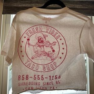 Fresh Vibes Tacos Cropped Tee